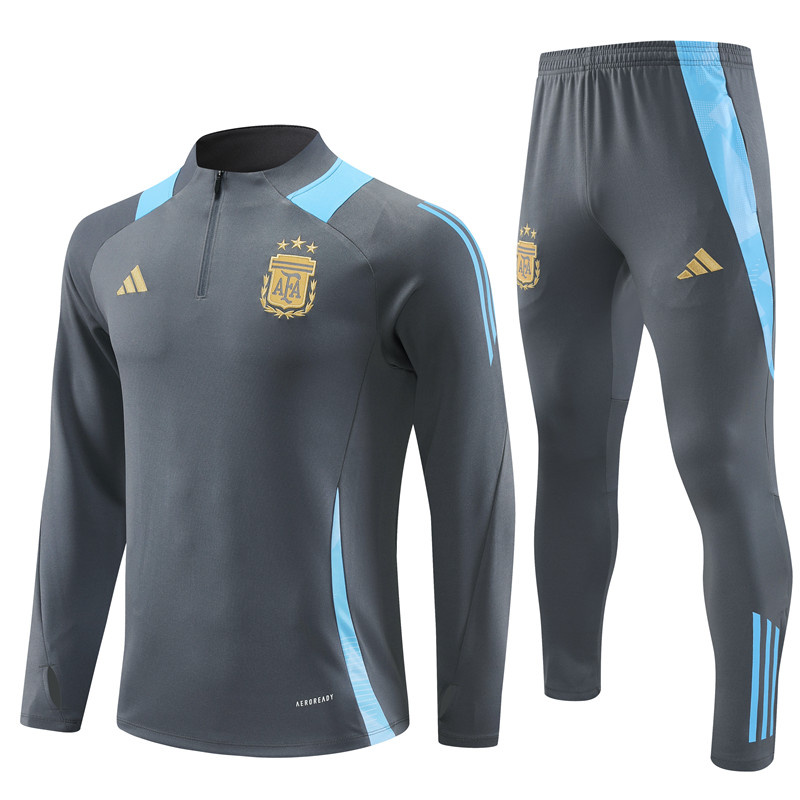AAA Quality Argentina 24/25 Tracksuit - Grey/Blue